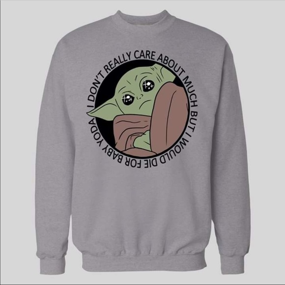 I WOULD DIE FOR BABY YODA MANDALORIAN SWEATSHIRT - Picture 2 of 2